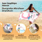 Personalisiertes Strandtuch im Meeresdesign | mit Namen und Initiale | weiches Handtuch | Schwimmen Pool Strand Geburtstag Geschenk für Jungen Mädchen