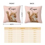 Personalized Cute Pet Photo Multi-Colour Imitation Embroidery Effect Throw Pillow Cover with Name Home Decor Birthday Gift for Pet Lovers