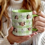 Personalised Best Ever Crown 1-4 Face Photos Ceramic Coffee Mug with Title Mother's Day Father's Day Birthday Gift for Mom Dad Family