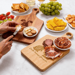 Personalized Cute Bunny Easter-Themed Reversible Cheese Charcuterie Cutting Board with Name Home Decor Anniversary Easter Gift for Friend Family