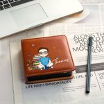 Spersonalizowany klasyczny notatnik samoprzylepny z imieniem i nazwiskiem na biurko Prezent urodzinowy dla miłośników książek Mól Książkowy