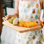 Personalized Cute Bunny Easter-Themed Reversible Cheese Charcuterie Cutting Board with Name Home Decor Anniversary Easter Gift for Friend Family