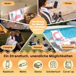 Personalisiertes Strandtuch im Meeresdesign | mit Namen und Initiale | weiches Handtuch | Schwimmen Pool Strand Geburtstag Geschenk für Jungen Mädchen