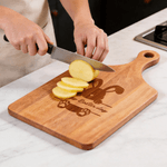 Personalized Cute Bunny Easter-Themed Reversible Cheese Charcuterie Cutting Board with Name Home Decor Anniversary Easter Gift for Friend Family