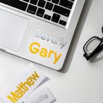 Personalized Waterproof Metallic Effect Stickers with Name Decorative Labels Birthday Gift for Friends and Family