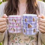 Personalised Best Ever Crown 1-4 Face Photos Ceramic Coffee Mug with Title Mother's Day Father's Day Birthday Gift for Mom Dad Family
