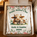 Henkilökohtainen söpö eläin nimi pehmeä heittää peitto tupsut ja vuosi Home Decor Äitienpäivä Syntymäpäivä lahja Kid äiti