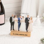 Plaque Acrylique Transparente Personnalisée avec Photo et Textes Décoration de Bureau Cadeau Anniversaire pour Amis Famille