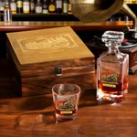 Personalisierte Vintage Motorrad Platz Pillar Dekanter mit Namen Geburtstag Geschenk für Männer Whiskey-Liebhaber