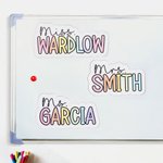 Personalized Rainbow-Colored Teacher Name Whiteboard Magnet School Classroom Supplies Back to School Gift for Teachers