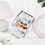 Personalisierte bunte Mutter Tochter Silhouette Brieftasche mit Namen und Geburt Blume Muttertag Geburtstag Geschenk für Mama Großmutter