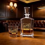 Personalisierte Vintage Motorrad Platz Pillar Dekanter mit Namen Geburtstag Geschenk für Männer Whiskey-Liebhaber