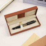 Testo personalizzato inciso Pilot Shoulder Boards Black Gold Trim Pen Regalo di compleanno di uso quotidiano per il capitano pilota istruttore di volo