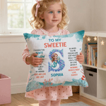 Personalisierte Fantasy Meerjungfrau anfängliche weiche Wurf Kissenbezug mit Namen und Titel Home Decor Geburtstagsgeschenk für Mädchen Kinder