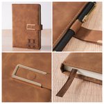 Personalised Engraved Name Initial Multicolor PU Leather Notebook Daily Use Birthday Gift for Family Friend Business Staff