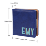 Personalised Multicolour Shadow Monogram PU Leather Sticky Note Holder Desk Organizer Daily Use Birthday Office Gift for Colleagues Office Workers
