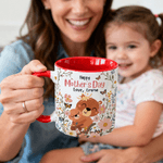 Personalized Colourful Cartoon Animal Floral Design 11 oz 15 oz Ceramic Mug with Name Mother's Day Gift for Mom Woman
