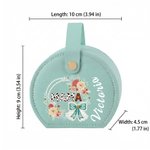 Personalised Mama Design Flower Bow PU Leather Travel Jewellery Box with Name and Handle Mother's Day Birthday Gift for Mom Grandma