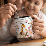 Personalized Colourful Cartoon Animal Floral Design 11 oz 15 oz Ceramic Mug with Name Mother's Day Gift for Mom Woman