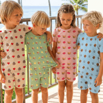 Personalisiertes Familien-Pyjama-Set mit Gesichtsfoto | lustiger Kurzarm-Schlafanzug | Sommer Geburtstag Geschenk für Familien Kinder