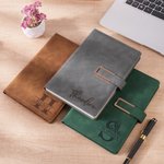 Personalised Engraved Name Initial Multicolor PU Leather Notebook Daily Use Birthday Gift for Family Friend Business Staff