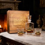Personalisierte Vintage Motorrad Platz Pillar Dekanter mit Namen Geburtstag Geschenk für Männer Whiskey-Liebhaber