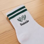 Spersonalizowane haftowane rakiety tenisowe Miękkie skarpetki sportowe z imieniem Prezent urodzinowy dla miłośników tenisa Gracze