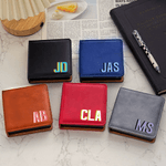Personalised Multicolour Shadow Monogram PU Leather Sticky Note Holder Desk Organizer Daily Use Birthday Office Gift for Colleagues Office Workers