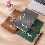 Personalisierte Geburt Blume Multicolor A5 Notizbuch mit Namen und linierten Seiten Büroartikel täglichen Gebrauch Geburtstag Geschenk für Familie Freunde