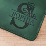 Personalised Engraved Name Initial Multicolor PU Leather Notebook Daily Use Birthday Gift for Family Friend Business Staff