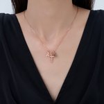 Personalizada Birthstone Cruz Collar con Inicial Dainty Joyería Daily Wear Cumpleaños Regalo para mamá cristiana