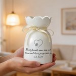 Personlig hund katt linjekonst hjärta tassavtryck keramisk blomvas med namn och text minnesmärke sympatigåva för husdjursägare