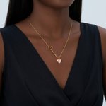 Personalized Exquisite Heart Birthstone Necklace with Name Dainty Jewellery Birthday Mother's Day Gift for Women