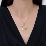 Personalisierte Herz 2 Hochland Kühe Birthstones Halskette Zierliche Schmuck Geburtstag Jahrestag Geschenk für Paare Freunde Hochland Kuh Liebhaber