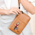 Personalised Nurse Cartoon Character PU Leather Passport Holder Wallet with Name Travel Essential Birthday Gift for Nurse Doctor Medical Staff
