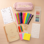 Personalized Floral Notebook Pencil Case Bible Study Kit with Name Colourful Pens and Gift Box 11 Pcs Easter Gift for Christian Catholic