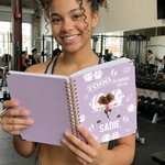 Personalised Togo Cartoon Gym Girl Planner 2026 Spiral A5 Notebook with Weekly Monthly Planning Pages Birthday Gift for Girls Gym Lovers