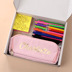 Personalized Floral Notebook Pencil Case Bible Study Kit with Name Colourful Pens and Gift Box 11 Pcs Easter Gift for Christian Catholic