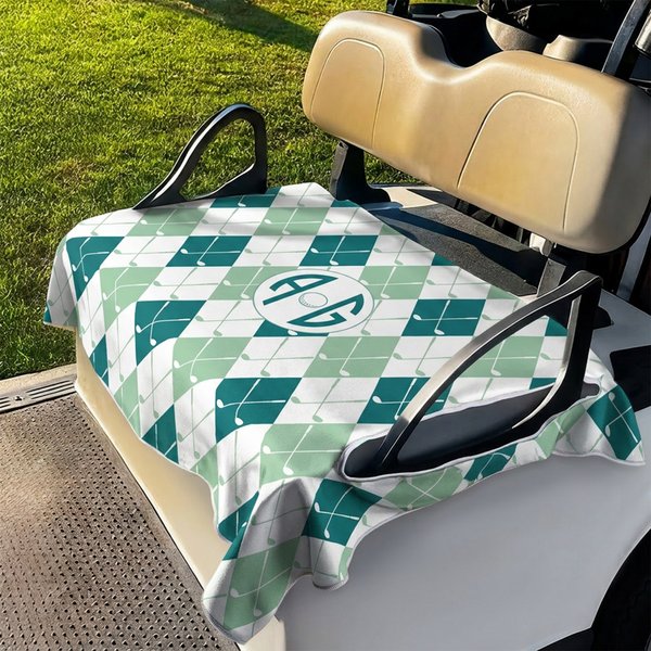 Spersonalizowany pokrowiec na siedzenie wózka golfowego z monogramem i inicjałem Pole golfowe Akcesoria Urodziny Country Club Prezent dla miłośników golfa