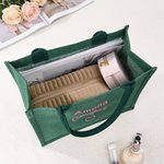Personalisierte Weihnachtsmann Weihnachten-Thema große Jute Tragetasche mit gestickten Namen täglichen Gebrauch Brautparty Weihnachtsgeschenk für Frau Familie Brautjungfer