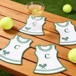 Personalized Pickleball Golf Tennis Element Cocktail Napkin with Embroidered Letter Set of 4 Party Home Decor Birthday Gift for Cocktail Lovers