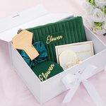 Personalised Multicolor Makeup Bag Bridesmaid Gift Set with Name Gift Box and Scrunchie 5 Pcs Bachelor Party Wedding Bridesmaid Gift for Her