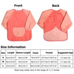 Personalized Cartoon Profession Character Initial Waterproof Long Sleeve Apron with Name and Pocket Birthday Gift for Kid