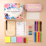 Personalised Floral Notebook Pencil Case Bible Study Kit with Name Colourful Pens and Gift Box 11 Pcs Easter Gift for Christian Catholic