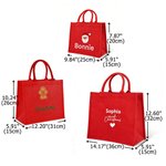 Personalisierte Weihnachtsmann Weihnachten-Thema große Jute Tragetasche mit gestickten Namen täglichen Gebrauch Brautparty Weihnachtsgeschenk für Frau Familie Brautjungfer