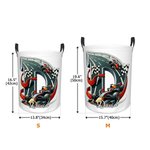 Panier de rangement à linge Oxford avec nom Dinosaur Mermaid Cartoon Style Initial Daily Use Birthday Gift for Boys Girls