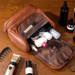 Personalised Golf Beard Design Portable Waterproof PU Leather Men's Toiletry Bag with Initial and Name Travel Business Trip Birthday Gift for Men