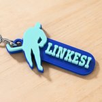 Persoinalized Ice Hockey Stick Keychain mit 3D-gedruckten Namen Game Day Geburtstagsgeschenk für Hockey-Liebhaber Sport-Liebhaber
