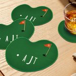 Personalized Pickleball Golf Tennis Element Cocktail Napkin with Embroidered Letter Set of 4 Party Home Decor Birthday Gift for Cocktail Lovers