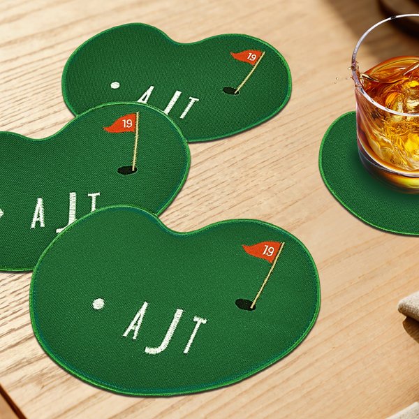 Personalized Pickleball Golf Tennis Element Cocktail Napkin with Embroidered Letter Set of 4 Party Home Decor Birthday Gift for Cocktail Lovers